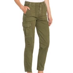 Zara straight leg cropped cargo pant